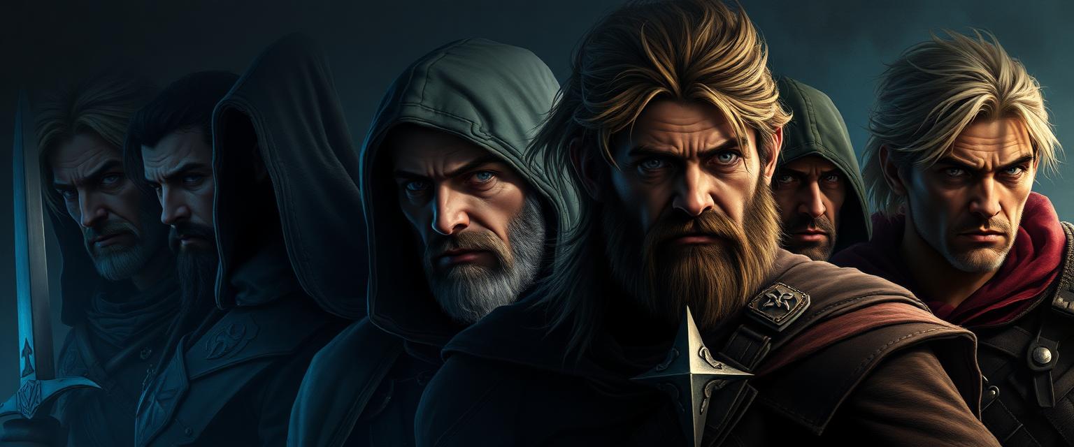 A close-up character portrait